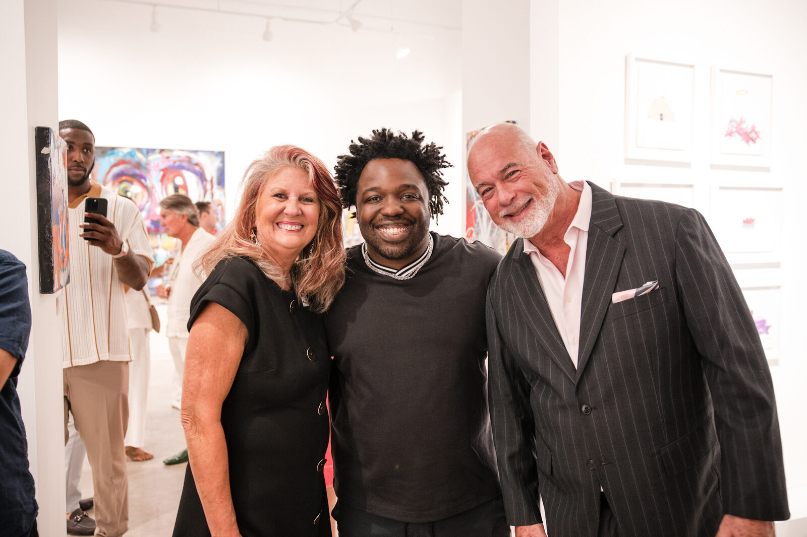 Reggie Prevail with guests at the Museum of Graffiti reception